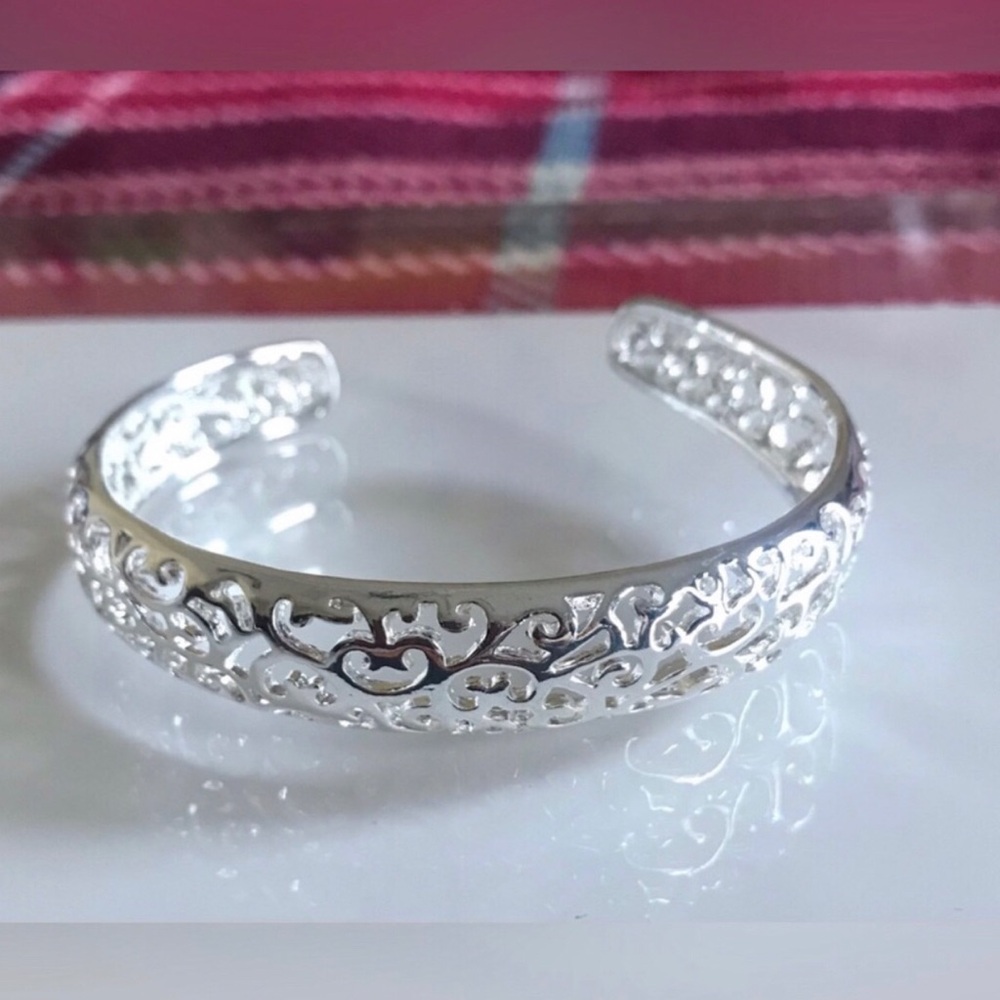 Intricate Sterling Silver Filigree Cuff Bracelet